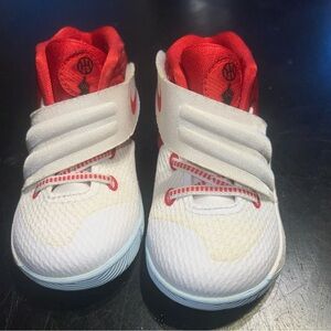 Kids Red and White Basketball Shoes